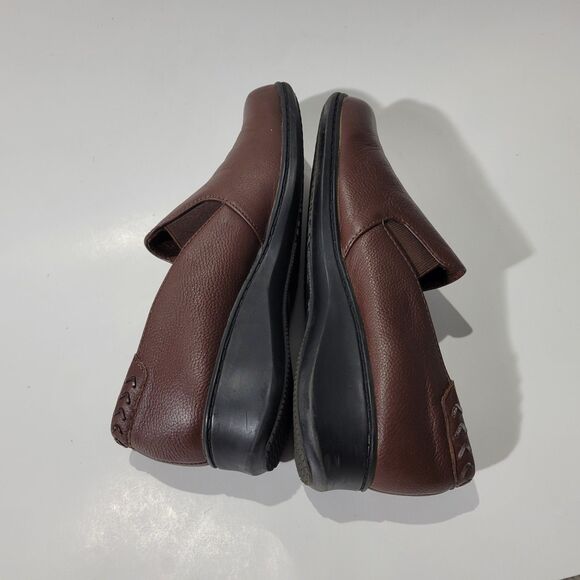Cobbie Cuddlers Women 8.5 W Brown Leather Loafers Whip Stitch Dream Air Sole - Picture 5 of 10